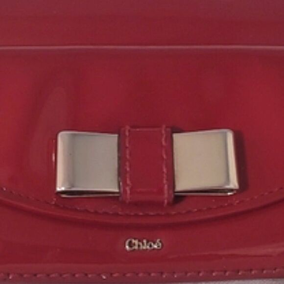 Chloe patent leather bow wallet full incl EUC - Picture 2 of 8
